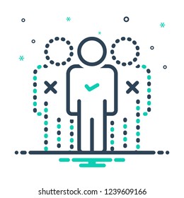 Colorful icon for absentees