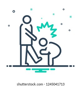 Colorful icon for abusive
