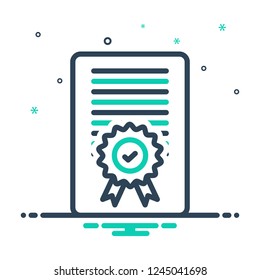 Colorful icon for accreditation 
