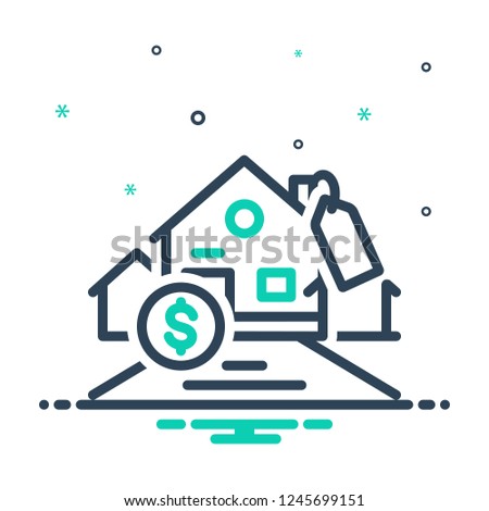 Colorful icon for affordability