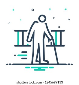 Colorful icon for ageism
