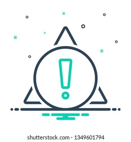 Colorful icon for alert