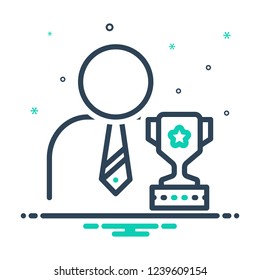 Colorful icon for ambitious