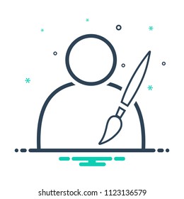 colorful icon for author 