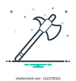 colorful icon for axe