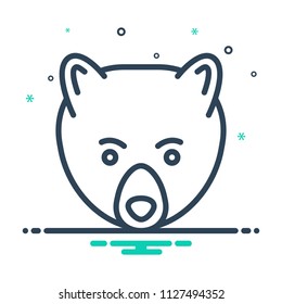 colorful icon for bear