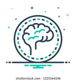 Colorful icon for brain