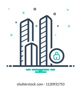 colorful icon for building
