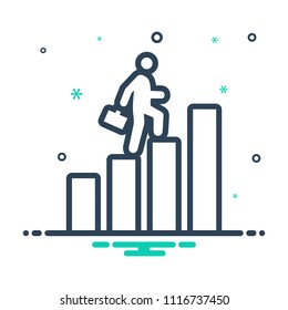 colorful icon for business success