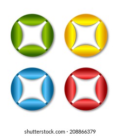Colorful icon or button backgrounds suitable for custom design