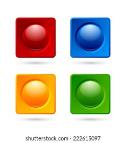 Colorful icon or button backgrounds suitable for custom design