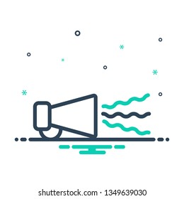 Colorful icon for buzz marketing