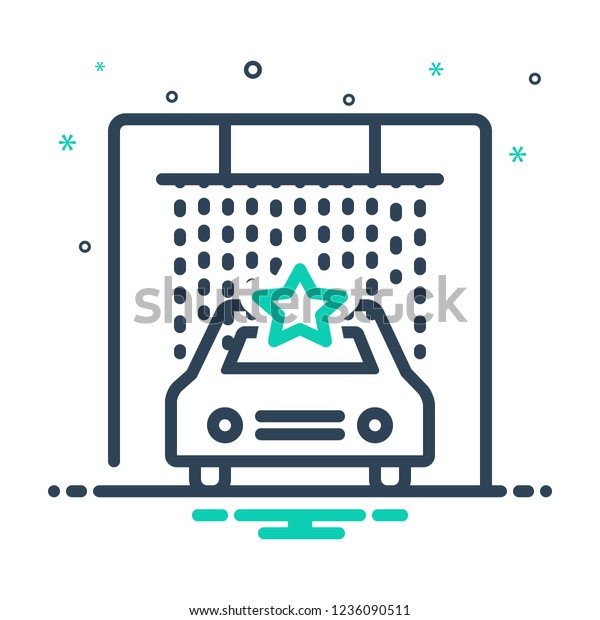 Colorful icon for car\
spa