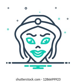Colorful icon for cartoon