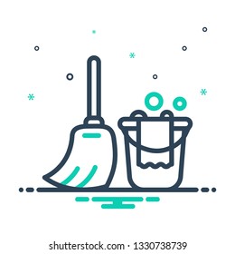 Colorful icon for cleaning