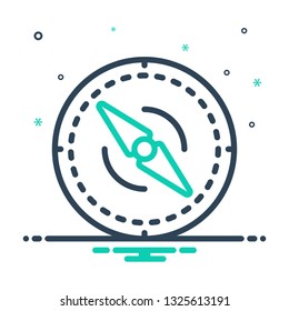 Colorful icon for compass