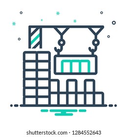 Colorful icon for  construction