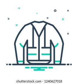 Colorful icon for construction jacket