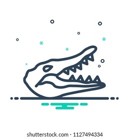 colorful icon for crocodile