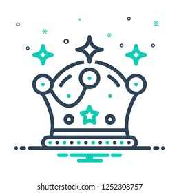 Colorful icon for  crown