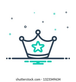 Colorful icon for crown