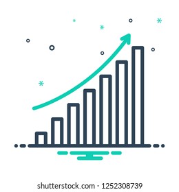 Colorful icon for cumulative