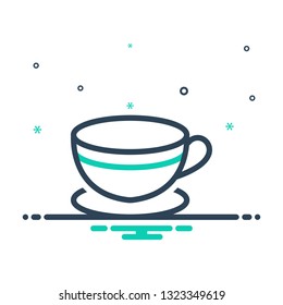 Colorful icon for cup