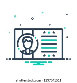 Colorful icon for customer profile