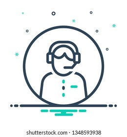 Colorful icon for customer service