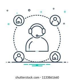 colorful icon for customer support
