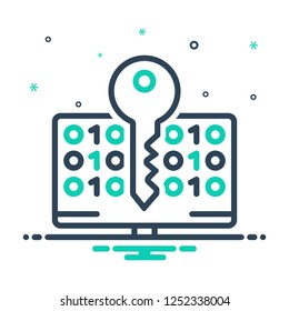 Colorful icon for decrypting