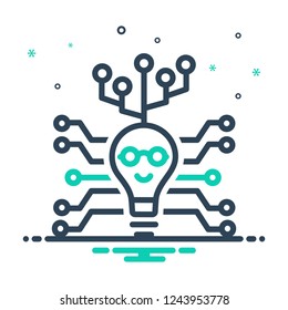 Colorful icon for digital
