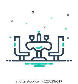 Colorful icon for dining