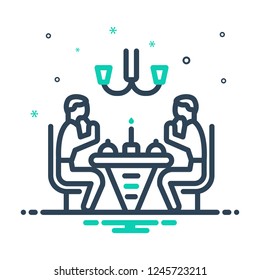 Colorful icon for dinner