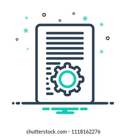 colorful icon for document Setting