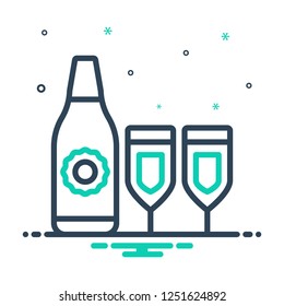 Colorful icon for drink