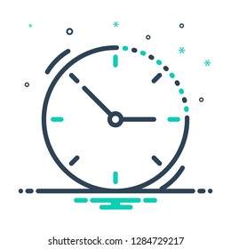 Colorful icon for elapsed