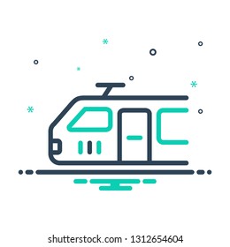 Colorful icon for electric engine