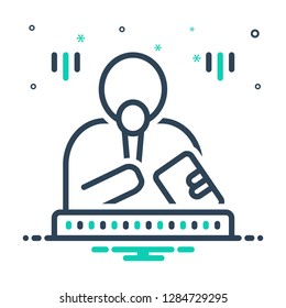 Colorful icon for emcee