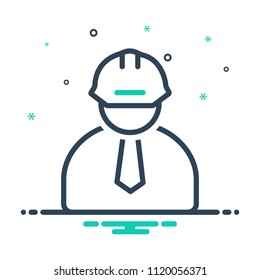 colorful icon for engineer