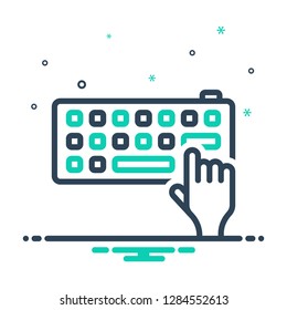 Colorful icon for  enter