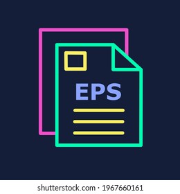 Colorful icon of EPS file (vector)