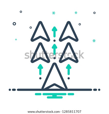 Colorful icon for exceeded