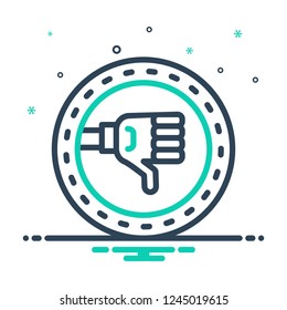 Colorful icon for fail