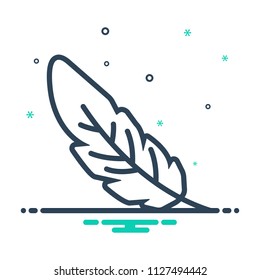 colorful icon for feather