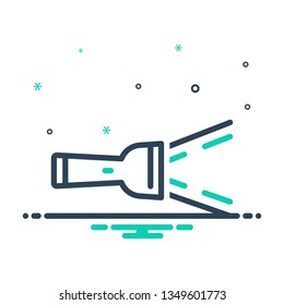 Colorful icon for flashlight