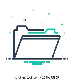 Colorful icon for folder