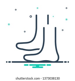 Colorful icon for foot