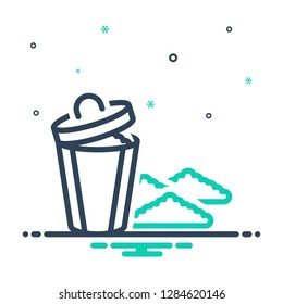 Colorful icon for garbage