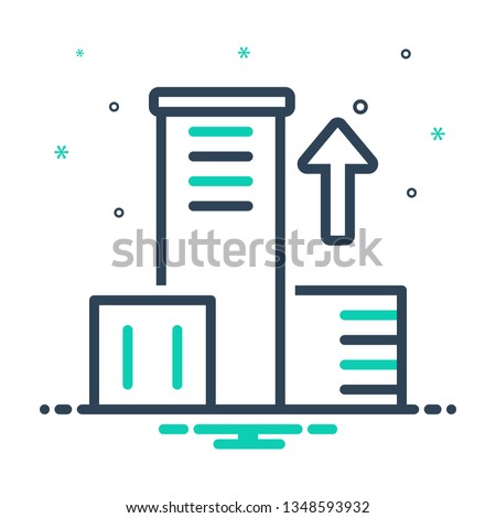 Colorful icon for get on top